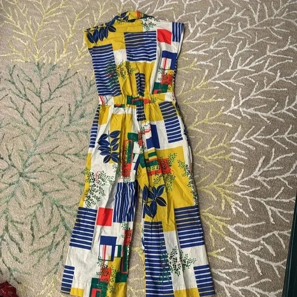 Palva Francesca mid-century modern London linen blend jumpsuit 8UK 6US - Picture 4 of 7